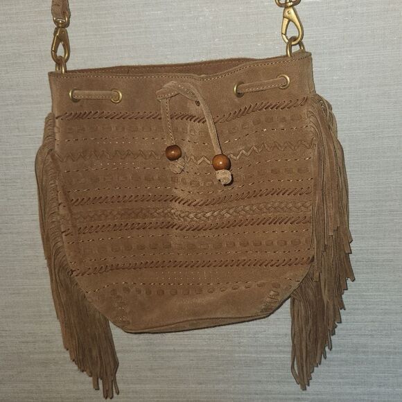 Linea Pelle Leather Fringe Purse - Picture 3 of 12